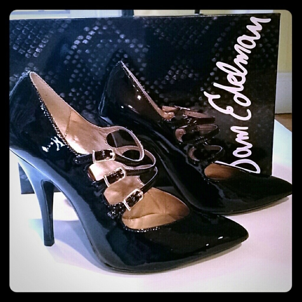 Sam Edelman Strappy Patent Leather Pumps